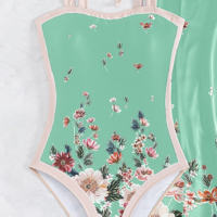 Printed bikini with tie-up straps - Thumbnail 3