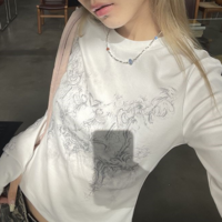 Y2K Totem Printed Long Sleeve T-shirt - Thumbnail 1