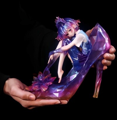 Bishoujo ArTToy by Weartdoing "Sleeping Beauty-Glass Slipper Fairies-Purple"