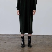 Square-toe thick heel slim boots retro ankle martin boots 2 colors - Thumbnail 4