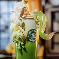Bishoujo ArTToy by Weartdoing "Sleeping Beauty: Coffee Fairies-Latt" - Thumbnail 2