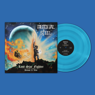 Medieval steel - last starfighter demos + live (new limited edition import lp from lost realm - light blue cyan vinyl)