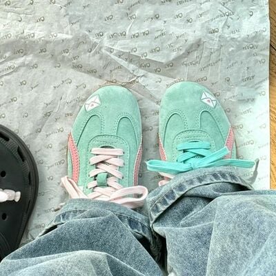 PASTEL MINT LOVE LETTER SNEAKERS
