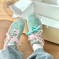 PASTEL MINT LOVE LETTER SNEAKERS - Thumbnail 1