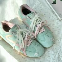 PASTEL MINT LOVE LETTER SNEAKERS - Thumbnail 3