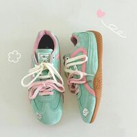 PASTEL MINT LOVE LETTER SNEAKERS - Thumbnail 4