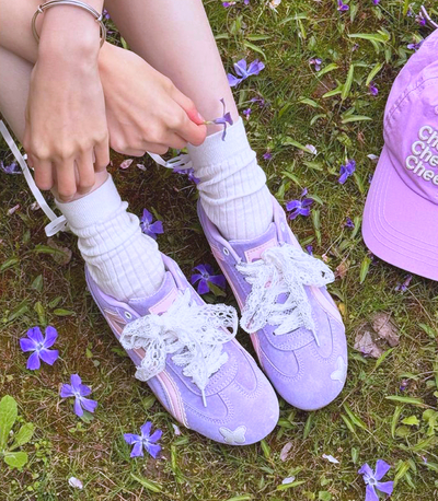 LAVENDER BUTTERFLY SNEAKERS