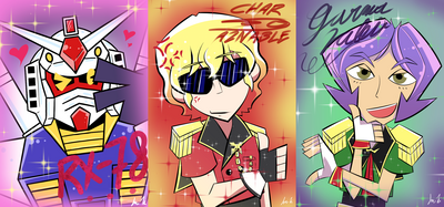 Gundam Photocard Inspired Art Cards