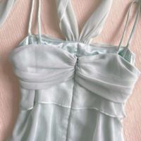 Vintage Tiered Ruched Chiffon Short Homecoming Dresses - Thumbnail 1