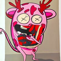 Painting by Rebeca Khamlichi "Le Diable 15"  - Thumbnail 3