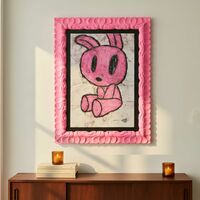 🐰 Painting by Celipe Perroloco "Waiting for the meteorite"  - Thumbnail 2