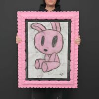 🐰 Painting by Celipe Perroloco "Waiting for the meteorite"  - Thumbnail 1