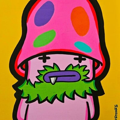 Drawing by gaston stones "stones kids serie #1"