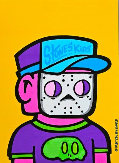 Drawing by Gaston Stones "Stones Kids Serie #2"