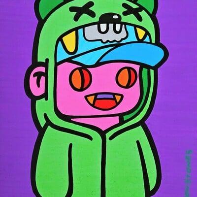 Drawing by gaston stones "stones kids serie #3"