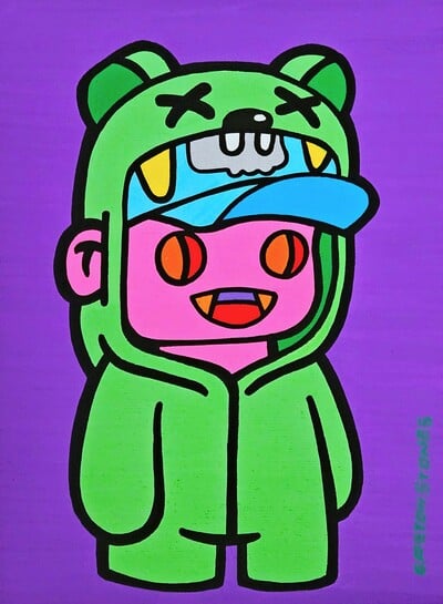 Drawing by Gaston Stones "Stones Kids Serie #3"