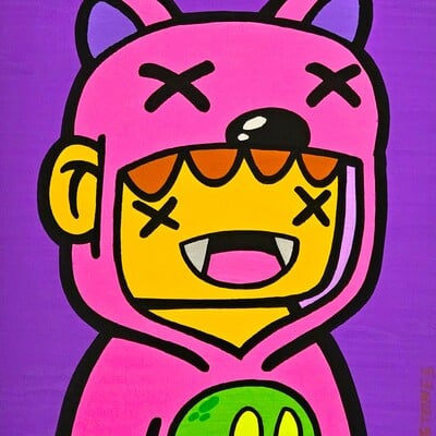 Drawing by gaston stones "stones kids serie #4"