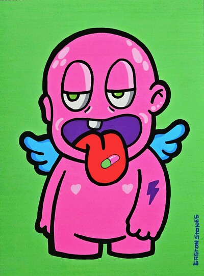 Drawing by Gaston Stones "Stones Kids Serie #5"