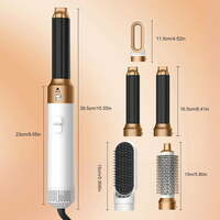 Magic Styler 4-in-1 Airstyler Curling Iron Brush Air Curler Air Styler Wrap Multi Hair Styler for Fast Hairstyle(White Gold) - Thumbnail 7