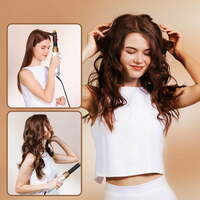 Magic Styler 4-in-1 Airstyler Curling Iron Brush Air Curler Air Styler Wrap Multi Hair Styler for Fast Hairstyle(White Gold) - Thumbnail 6