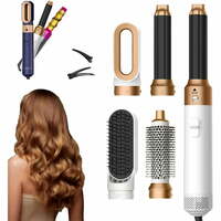 Magic Styler 4-in-1 Airstyler Curling Iron Brush Air Curler Air Styler Wrap Multi Hair Styler for Fast Hairstyle(White Gold) - Thumbnail 1