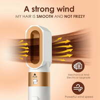 Magic Styler 4-in-1 Airstyler Curling Iron Brush Air Curler Air Styler Wrap Multi Hair Styler for Fast Hairstyle(Gray Purple) - Thumbnail 2