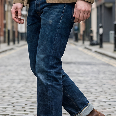 Crafted leather mens brown leather vibram sole ankle high lace up boot