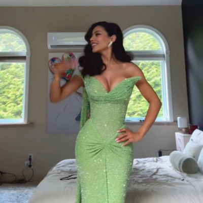 New arrive elegant green long party dress prom dress - Thumbnail 2