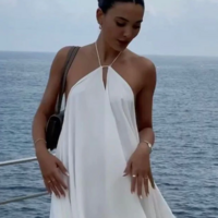 Sexy A-Line Ivory Mini Dress Elegant Party Dress - Thumbnail 1