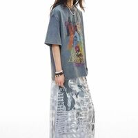 COSMIC GRAFFITI ALIEN MAXI SKIRT  - Thumbnail 4