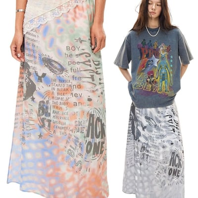 Cosmic graffiti alien maxi skirt  - Thumbnail 1