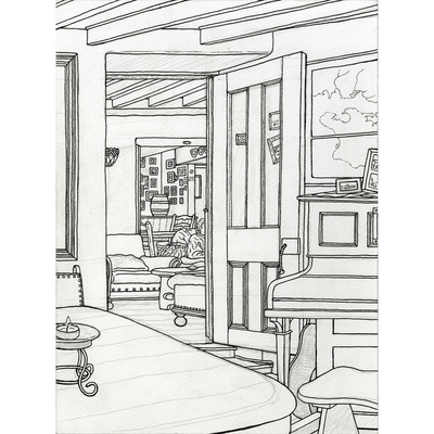 View from the Solar Room at the Manorbier Castle Inn Pub