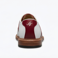 Crafted Leather Mens Red White Leather Saddle Golf Dress Shoes - Thumbnail 3