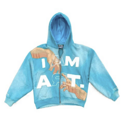 "i am art"zip up hoodie - Thumbnail 1