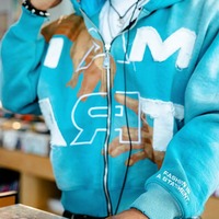 "I AM ART"ZIP UP HOODIE - Thumbnail 1