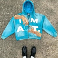 "I AM ART"ZIP UP HOODIE - Thumbnail 2