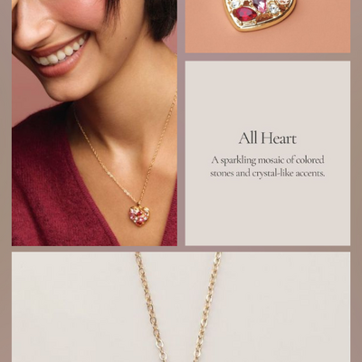 Heart mosaic necklace - Thumbnail 5