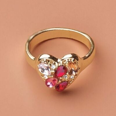 Heart mosaic ring