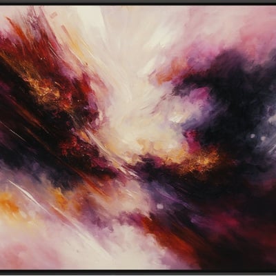 Cosmic infinity - abstract explosion in red and purple