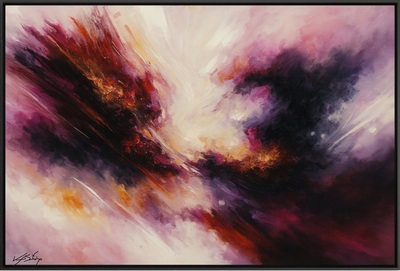 Cosmic Infinity - Abstract Explosion in Red and Purple