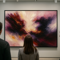 Cosmic Infinity - Abstract Explosion in Red and Purple - Thumbnail 1