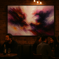 Cosmic Infinity - Abstract Explosion in Red and Purple - Thumbnail 2