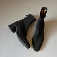 Vintage cowhide ankle boots suede back zipper warm and strech boots - Thumbnail 3