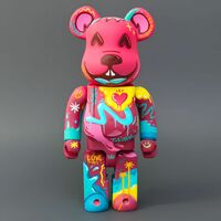 Custom Bearbrick 400% by Topo "Inner Rose" - Thumbnail 1