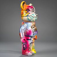Custom Bearbrick 400% by Judas Arrieta "Cat Rule"  - Thumbnail 4