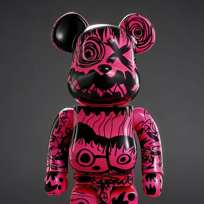 Custom bearbrick 400% by xavi carbonell "untitled #1" - Thumbnail 4