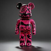 Custom Bearbrick 400% by Xavi Carbonell "Untitled #1" - Thumbnail 1