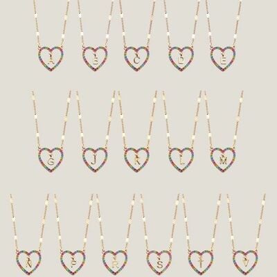 Love letter initial necklace