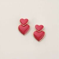 Stacked in Love Statement Earrings - Thumbnail 1