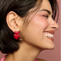 Stacked in Love Statement Earrings - Thumbnail 2